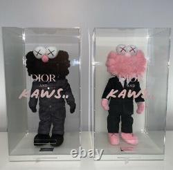 Kaws Dior Bff Peluche (ensemble De Deux) Pink & Black Limited Collectible Seulement 500 Made