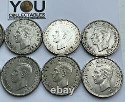 King George VI 1937-1946 Deux Shillings / Florin De La Collection De Pièces De Monnaie Run Complet