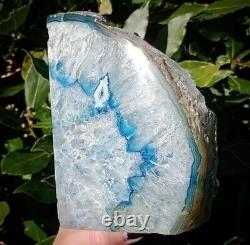 Livrets En Cristal Agate Bleu (ensemble De Deux) 4,12kg