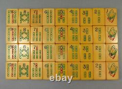 Mille 1930's Ap Jeux Deux Tones Mahjong Mahjongg Set Bakelite Racks, Bank & Die
