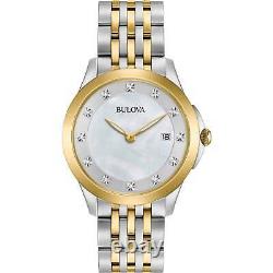 Montre-bracelet femme deux tons de la collection de diamants Bulova 98S161