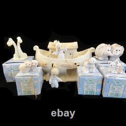 Noah's Ark Deux By Deux By Precious Moments 8 Pieces Set New In Box Lights Up