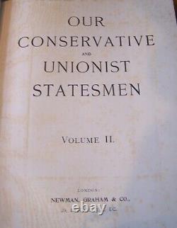 Nos hommes d'État conservateurs et unionistes Ensemble historique en deux volumes vers 1895