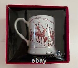 Nouveau dans la boîte - Set de 2 tasses Juliska Country Estate Reindeer Games pour Noël