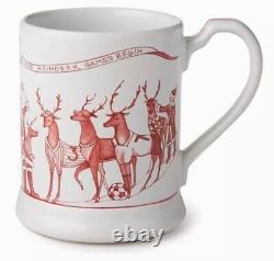 Nouveau dans la boîte - Set de 2 tasses Juliska Country Estate Reindeer Games pour Noël