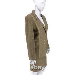 Nouvelle collection St. John de Marie Gray taille 10 Ensemble jupe en tricot K618083 Terra Sand NWT