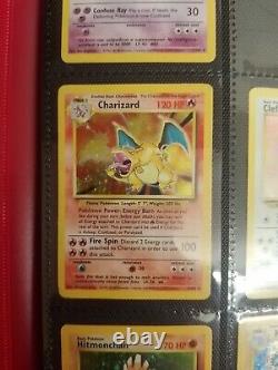 Pokémon Set de Base Ex/Nm Charizard et Deux PSA 8 Holo Presque Complet (94/102)