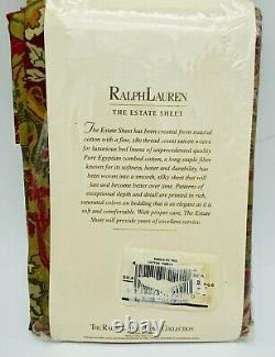 Ralph Lauren Randolph Red Two King Pillowcases Set Estate Home Collection Nouveau