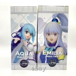Rezero Konosuba Emilia & Aqua Authentic Limited Ensemble De Figurines Premium De Deux Sega