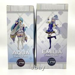 Rezero Konosuba Emilia & Aqua Authentic Limited Ensemble De Figurines Premium De Deux Sega