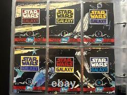 Série Star Wars Galaxy Topps 1994 Saison Deux 2 Ensemble de chasse en feuille gravée #'s 7-12