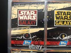 Série Star Wars Galaxy Topps 1994 Saison Deux 2 Ensemble de chasse en feuille gravée #'s 7-12