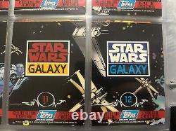 Série Star Wars Galaxy Topps 1994 Saison Deux 2 Ensemble de chasse en feuille gravée #'s 7-12