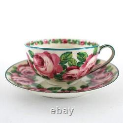 Service à thé Limoges Theodore Haviland pour deux personnes comprenant un plateau Roses de choux Antique
