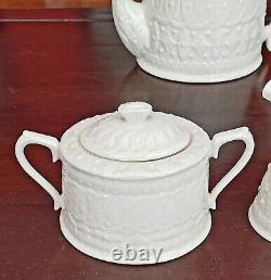 Service à thé Vintage THATCHAM CREAMWARE de la marque Two's Company, Pot à lait, Sucrier, Plateau à dessert