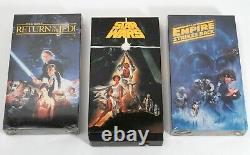 Star Wars Trilogy Box Set Vhs Tapes 1992 Deux Seeled, Un Ouvert