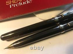 Stylo-plume et crayon Vintage Sheaffer Prelude (366), ensemble cuivre métallique/or, pointe M