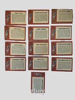 TOPPS Bataille de la Seconde Guerre mondiale 1965 Ensemble de 1-72 cartes à échanger Vintage RARE