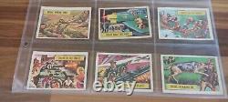 TOPPS Bataille de la Seconde Guerre mondiale II 1965 Set presque complet 69/73 Cartes à échanger