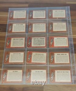 TOPPS Bataille de la Seconde Guerre mondiale II 1965 Set presque complet 69/73 Cartes à échanger