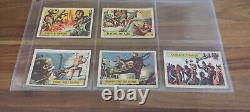 TOPPS Bataille de la Seconde Guerre mondiale II 1965 Set presque complet 69/73 Cartes à échanger