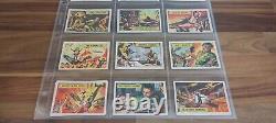 TOPPS Bataille de la Seconde Guerre mondiale II 1965 Set presque complet 69/73 Cartes à échanger