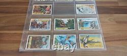 TOPPS Bataille de la Seconde Guerre mondiale II 1965 Set presque complet 69/73 Cartes à échanger