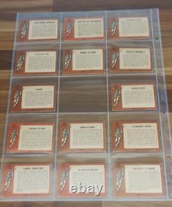 TOPPS Bataille de la Seconde Guerre mondiale II 1965 Set presque complet 69/73 Cartes à échanger