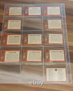 TOPPS Bataille de la Seconde Guerre mondiale II 1965 Set presque complet 69/73 Cartes à échanger