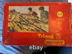 TRIANG R3B TRAIN SET TRÈS RARE Grand Ovale Vert Princesse Elizabeth G. C