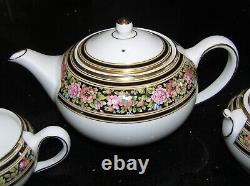 Très Rare Wedgwood Teapot Lait Jug & Lited Sugar Pot Bol Clio Tea Set Pour 2