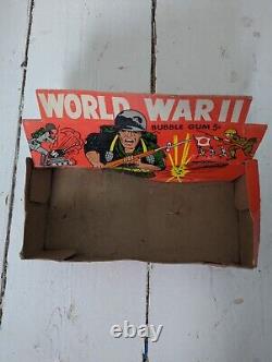 Très rare boîte de chewing-gum de la Seconde Guerre mondiale et jeu complet de 88 cartes. 1965 PCGC