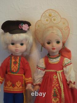 Vintage Ensemble De Deux Robes De Poupée Russe Era Soviétique