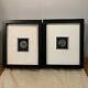 Vntg Framed Signed Cukierset Of Two Shadow Box Framed Art Pieces Abstract Art